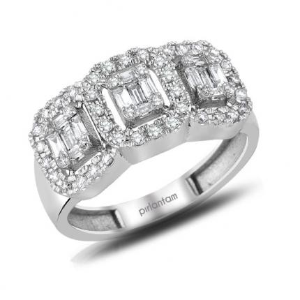0.50 ct. Pırlanta Baget Yüzük
