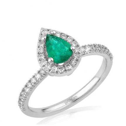 1.00 ct. Pırlanta Zümrüt Yüzük
