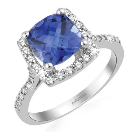 3.40 ct. Pırlanta Safir Yüzük