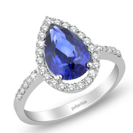 4.20 ct Pırlanta Safir Yüzük