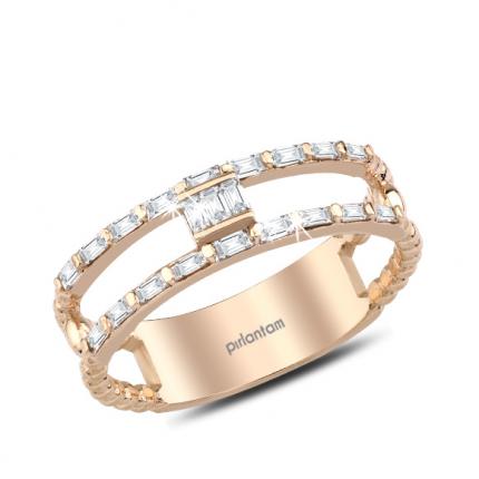 0.35 Ct. Pırlanta Baget Yüzük