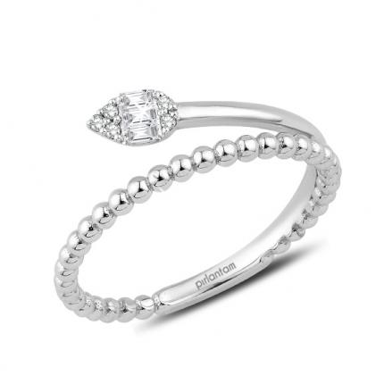 0.08 ct Pırlanta Baget Yüzük