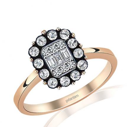 0.17 Ct. Elmas Baget Yüzük