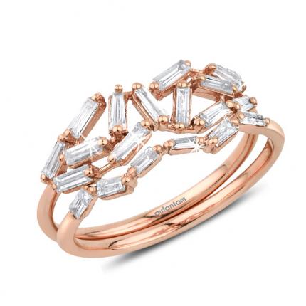 0.58 ct. İkili Pırlanta Baget Yüzük