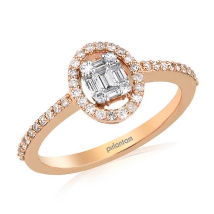 0.45 ct. Pırlanta Baget Yüzük