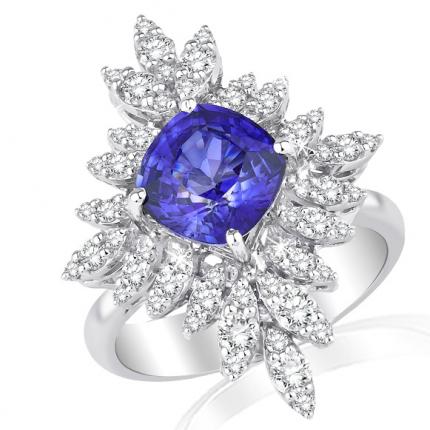 3.88 ct Pırlanta Safir Yüzük