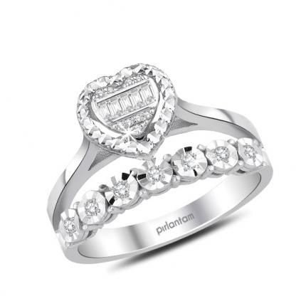 0.30 ct Pırlanta Baget Yüzük 