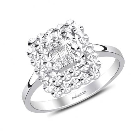 0.10 ct. Pırlanta Baget Yüzük