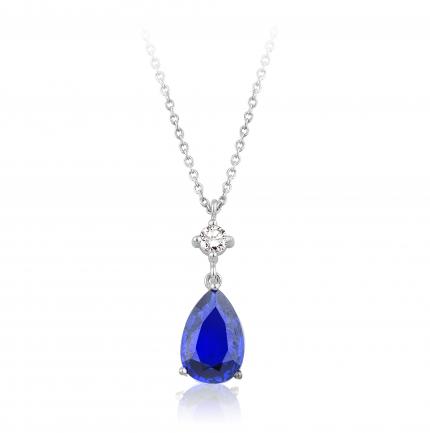 2.78 ct. Pırlanta Safir Kolye