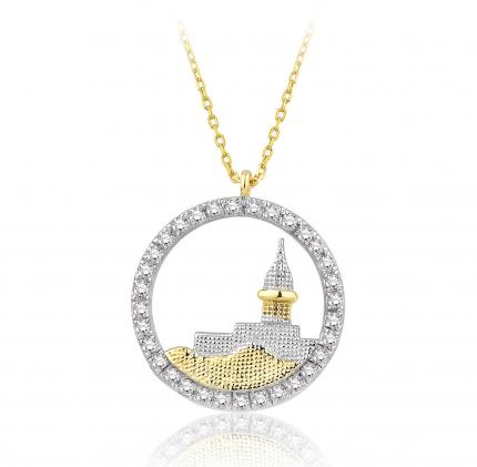 0.30 ct. Pırlanta Kız Kulesi Kolye