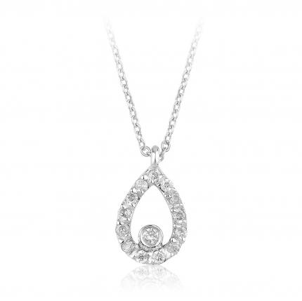 0.11 ct. Pırlanta Damla Kolye