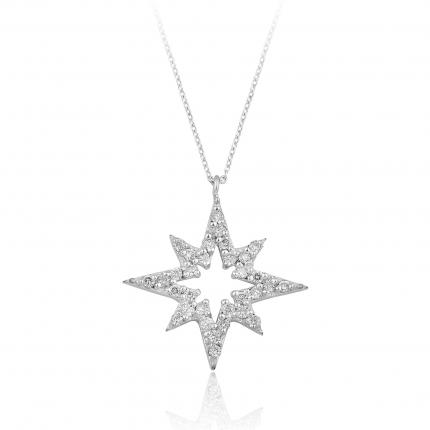 0.23 ct. Pırlanta Yıldız Kolye