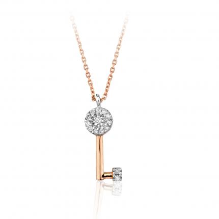 0.11 ct. Pırlanta Anahtar Kolye