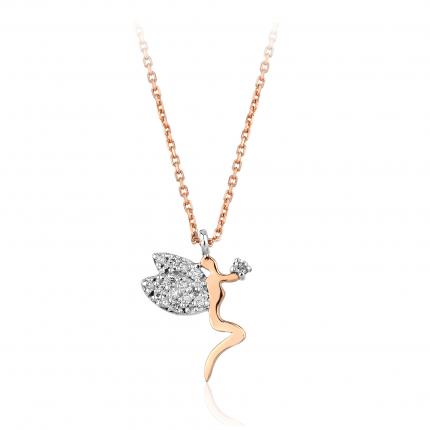 0.10 ct. Pırlanta Melek Kolye