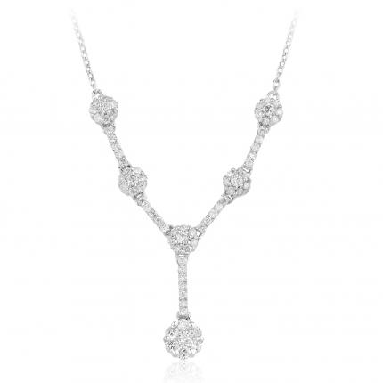 0.63 ct Pırlanta Coronet Kolye