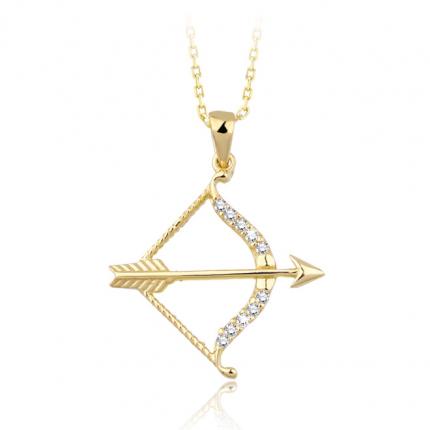 0.04 ct. Pırlanta Eros Aşk Oku Kolye