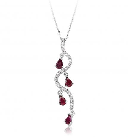 0.85 ct. Pırlanta Yakut Kolye