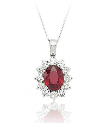 3.21 ct. Pırlanta Yakut Yüzük