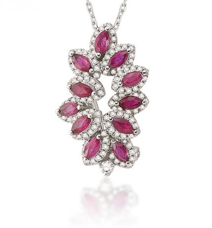 1.45 ct. Pırlanta Yakut Kolye