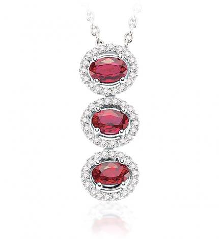 1.65 ct. Pırlanta Yakut Kolye