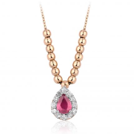 1.46 ct. Pırlanta Yakut Kolye
