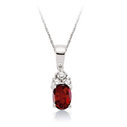0.75 ct. Pırlanta Yakut Kolye