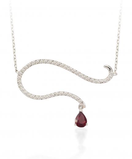 0.50 ct. Pırlanta Yakut Kolye
