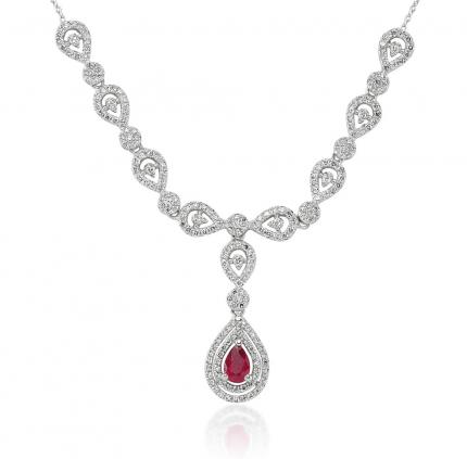 1.81 ct. Pırlanta Yakut Kolye