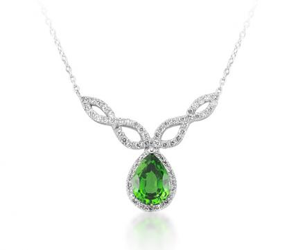 1.27 ct. Pırlanta Zümrüt Kolye