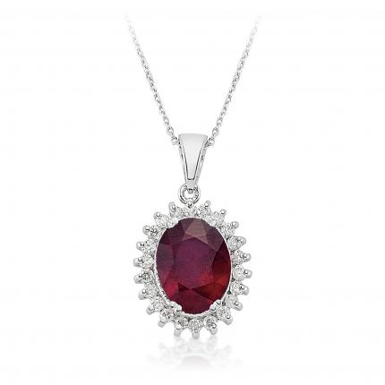 2.80 ct. Pırlanta Yakut Kolye