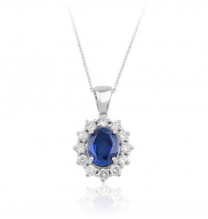 2.20 ct. Pırlanta Safir Yüzük