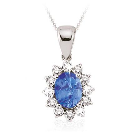 2.94 ct. Pırlanta Tanzanit Küpe