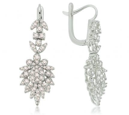 2.18 ct. Pırlanta Fantazi Küpe
