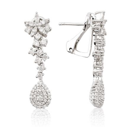 1.00 ct. Pırlanta Fantazi Küpe