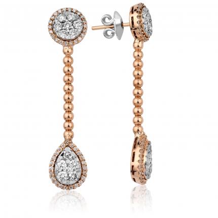 1.61 ct. Pırlanta Fantazi Küpe