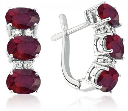 6.66 ct. Pırlanta Yakut Küpe