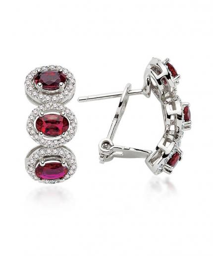 3.80 ct. Pırlanta Yakut Küpe