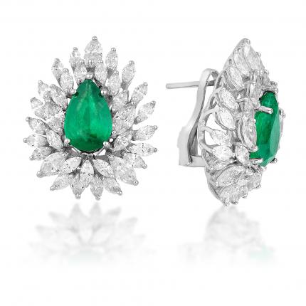 5.92 ct. Pırlanta Zümrüt Yüzük