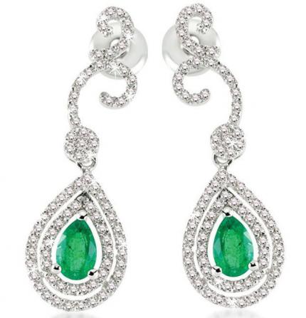 0.66 ct. Pırlanta Zümrüt Yüzük