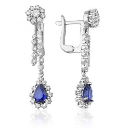 2.12 ct Safir Küpe