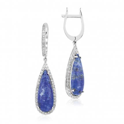 8.50 ct. Pırlanta Lapis Küpe