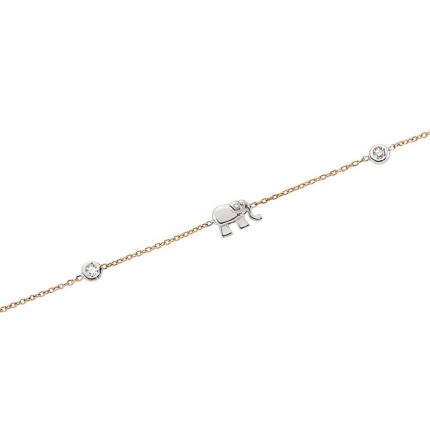 0.09 ct. Pırlanta Fil Bileklik