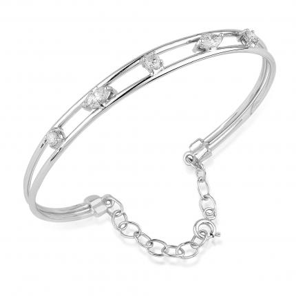 0.72 ct. Pırlanta Kelepçe Bileklik