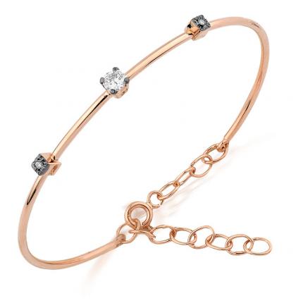 0.18 ct. Pırlanta Kelepçe Bileklik