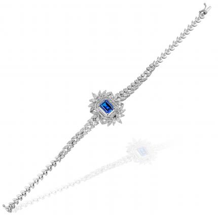 5.02 ct. Pırlanta Safir Bileklik
