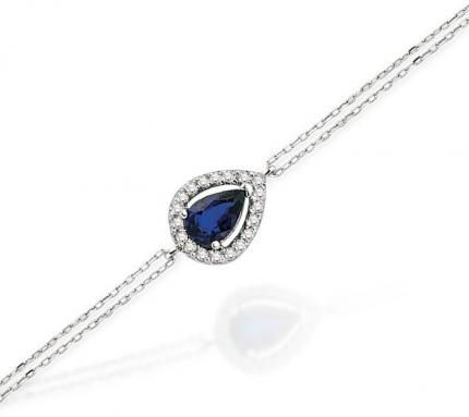 0.50 ct.Pırlanta Safir Bileklik
