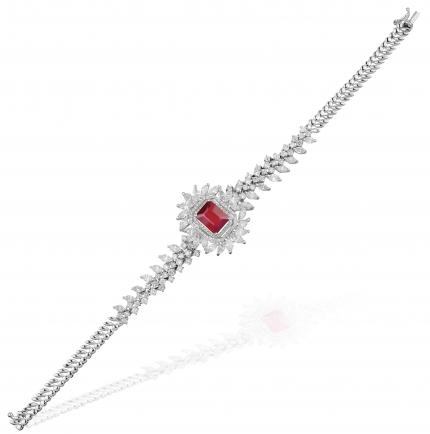 8.44 ct. Pırlanta Yakut Bileklik