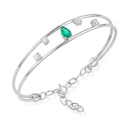 0.60 ct. Pırlanta Zümrüt Bileklik