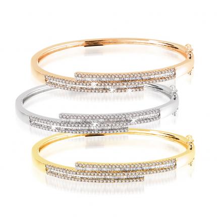 1.15 ct. Pırlanta Kelepçe Bileklik