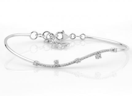 0.22 ct. Pırlanta Kelepçe Bileklik